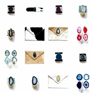 Cuffs, clutches , lucite napkin rings